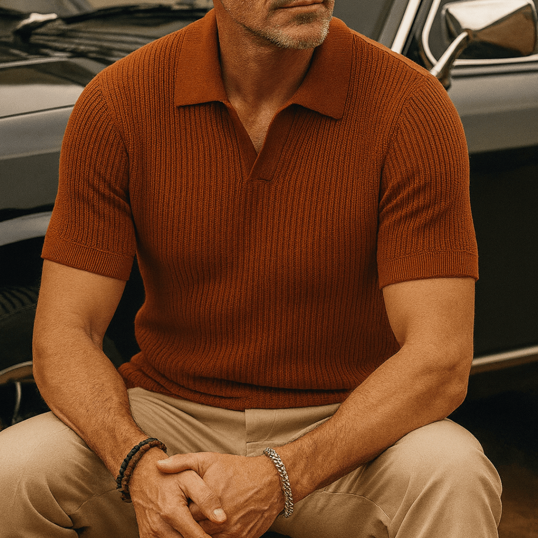 Heritage Knit Open Polo