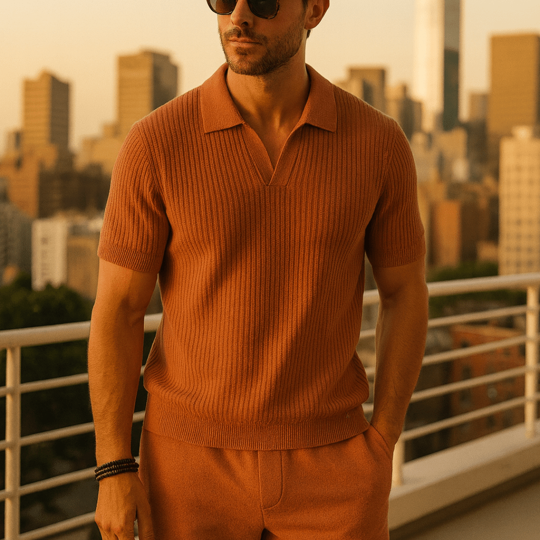 Heritage Knit Open Polo
