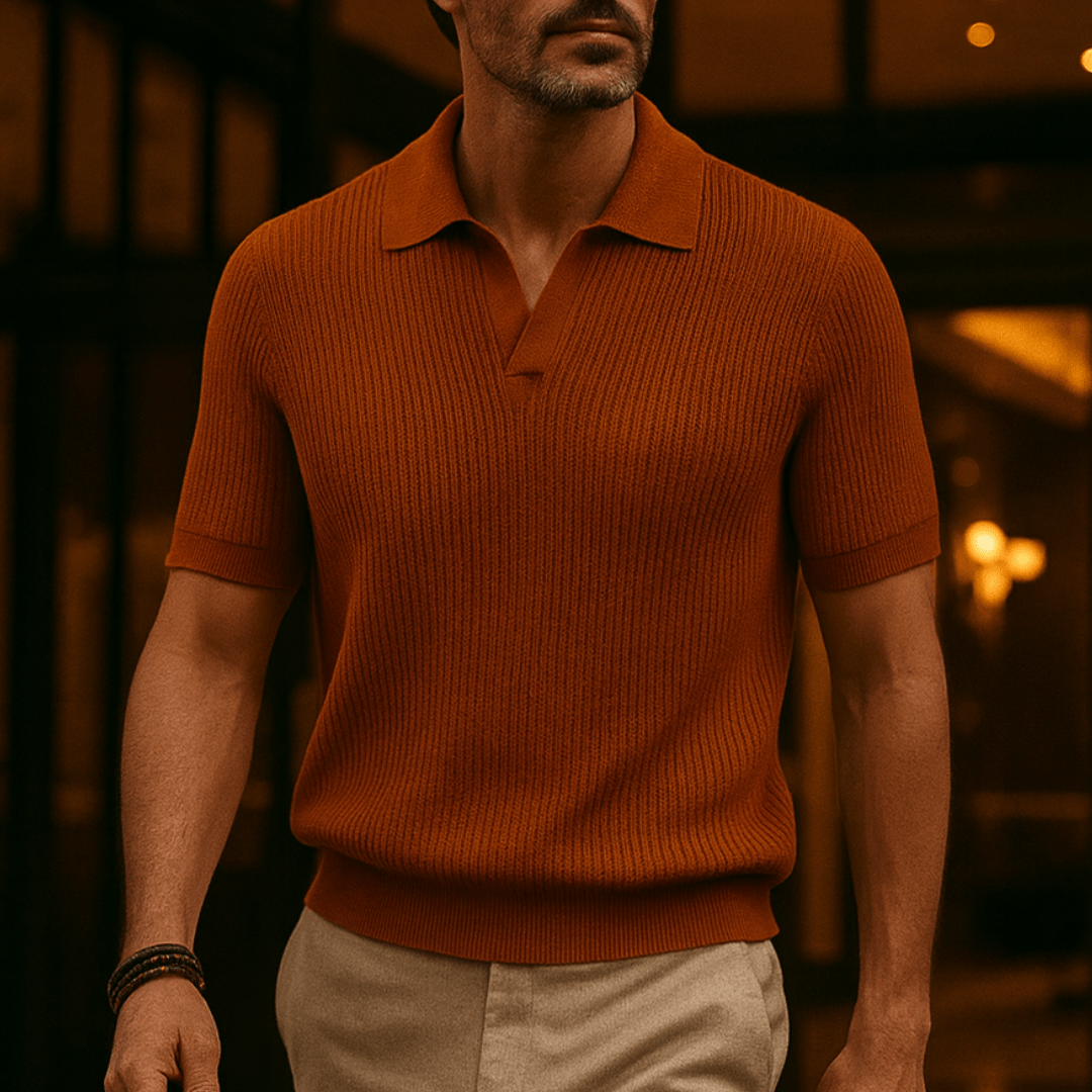 Heritage Knit Open Polo