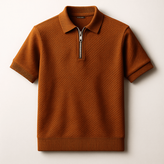 Cordel Knit Quarter Zip Polo